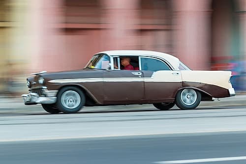 Cuba, Havana. Vintage 1956 Chevrolet Bel Air sport sedan Photography Print